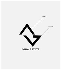 Abstract housing logo from a combination of the letters A and G