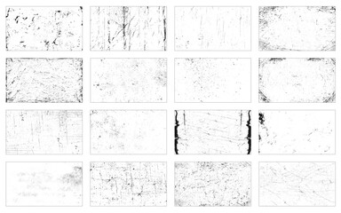 Grunge scratch or dust texture set - Abstract design template. vector set - easy to use