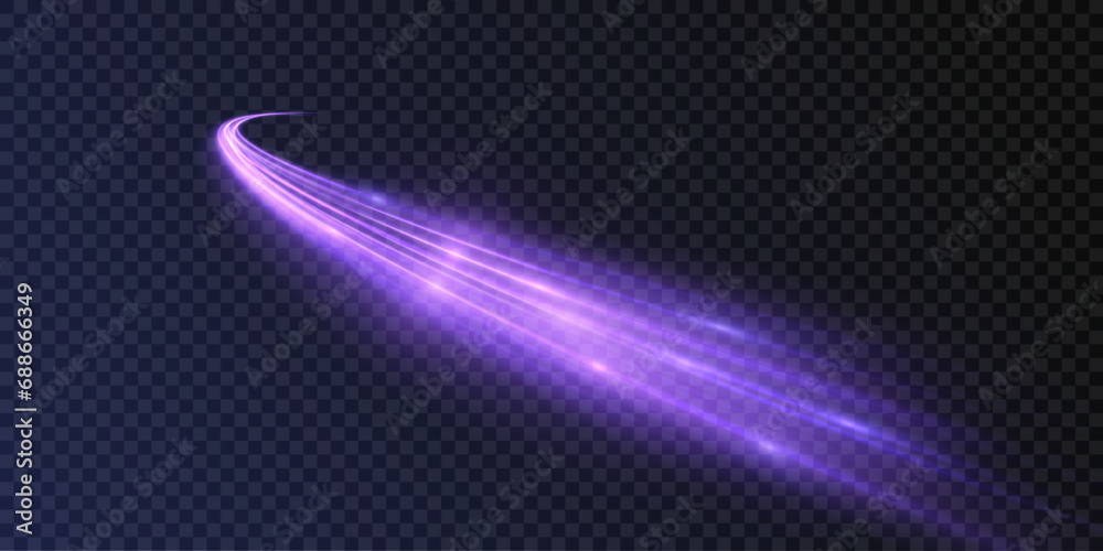 Poster Light effect of high speed curved light beams. Technology of light movement of light energy. Banner poster design concept. Abstract background of curved rays of light.	
