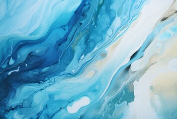 Fototapeta na wymiar abstract aerial view of colorful ocean crashing onto rocks, photorealistic compositions
