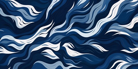 Fototapeta premium abstract graphic pattern with white and blue strokes and lines, dark and chaotic