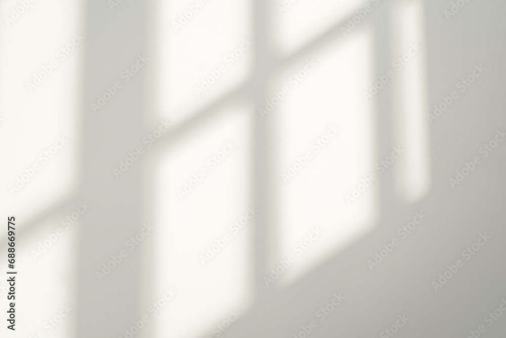 Poster gray shadow and light blur abstract background on white wall from window. dark stripe grey shadows i