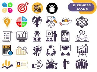 Fototapeta premium business icons