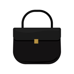 Black women handbag. Vector illustration
