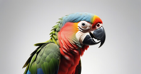 parrot on white background