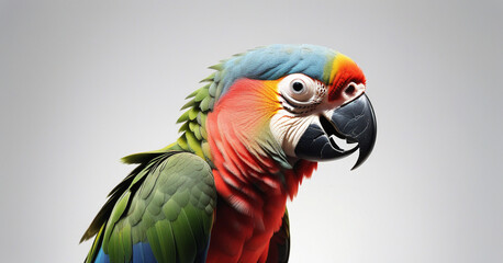 Fototapeta premium parrot on white background