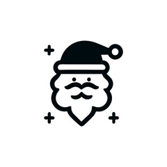 Santa Claus vector line icon. Christmas celebration sign - 688671769