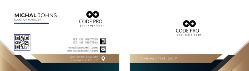 vector clean style modern business card template