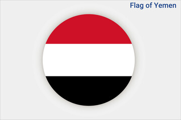 High detailed flag of Yemen. National Yemen flag. Asia. 3D illustration.