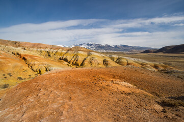 Landscape of Kizil Chin, a place called “Mars” in Altay mountains