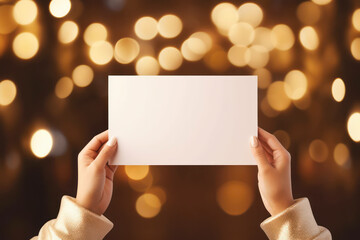 Obraz premium Background woman card empty background blank paper holiday white greeting template woman