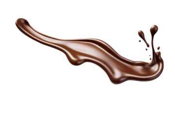  Chocolate milk splash isolated on transparency background, nutrition liquid fluid element flowing wave explode, dripping brown choco with drops © WAN_ASSET