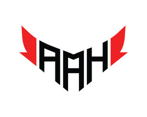 AAH letter logo design.