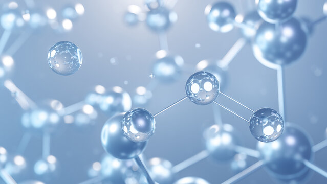 potassium nitrite molecular structure 3d, flat model, preservatives e249, structural chemical formula view from a microscope