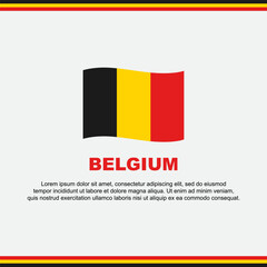 Belgium Flag Background Design Template. Belgium Independence Day Banner Social Media Post. Belgium Design