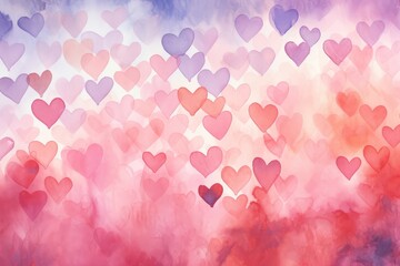 pink and violet hearts texture on pink background