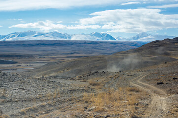 View of Altay mountains in the autumn