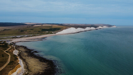 The Seven Sisters are a group of chalk cliffs on the south coast of England.