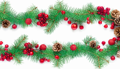 christmas decoration on white background