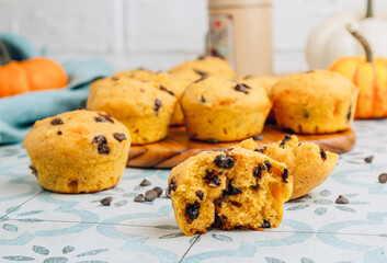 Pumpkin Muffin with chocolate chips