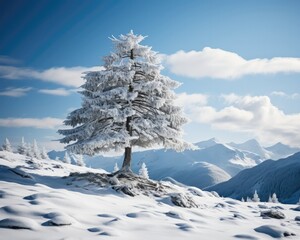 Frosty Giant in Alpine Stillness