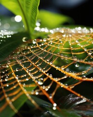 Morning Artistry in a Spiderweb