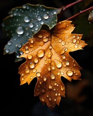 Rain Pearls on Autumn Mantle
