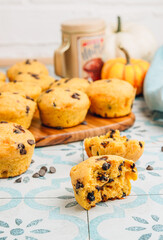 Pumpkin Muffin with chocolate chips