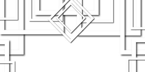 Fototapeta premium Abstract background with lines White background with diamond and triangle shapes layered in modern abstract pattern design Space design concept Suit for business, corporate, institution presentation.