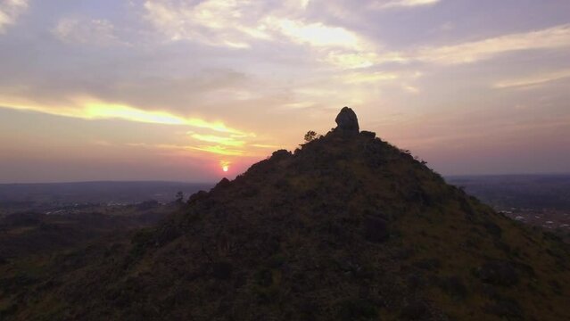 Mountaintop at sunset in Cameroon