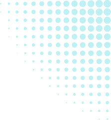 Gradient halftone dots background illustration. blue dots halftone texture transparent, png. Pop Art halftone pattern.