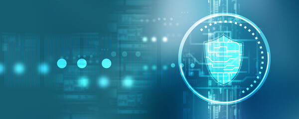 2d illustration Security concept - shield 