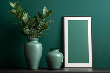 picture frame and flower vase