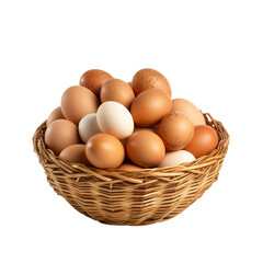 eggs in a basket isolated on transparent background Remove png, Clipping Path, pen tool
