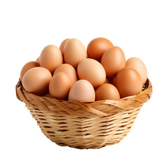 eggs in a basket isolated on transparent background Remove png, Clipping Path, pen tool