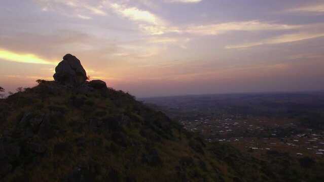 Mountaintop at sunset in Cameroon