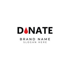Fototapeta na wymiar Blood Drop donate concept logo. Blood donation logo. Blood Donor Logo Template Design Vector illustration