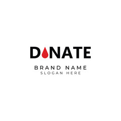Blood Drop donate concept logo. Blood donation logo. Blood Donor Logo Template Design Vector illustration