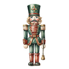 christmas nutcracker isolated on white