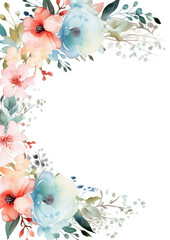 Obraz na płótnie Canvas Background card flower wedding watercolor floral spring background