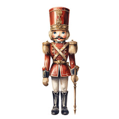 christmas nutcracker isolated on white