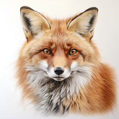 Fototapeta premium red fox isolated on white