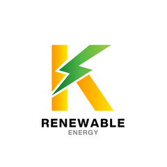 K electric letter logo design template