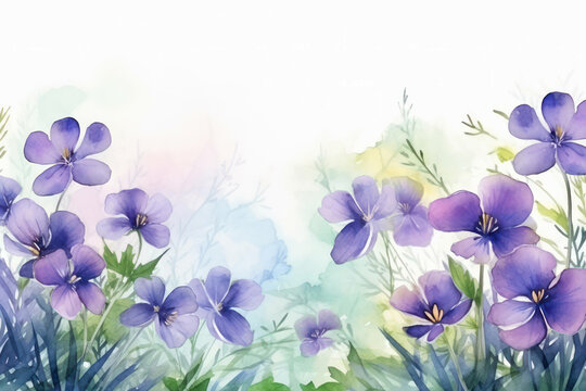 Background decorative spring flower blossom plant nature floral illustration watercolor beauty design background summer