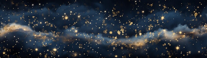 A starry night sky adorned with glistening constellations, offering an expansive canvas for text or...
