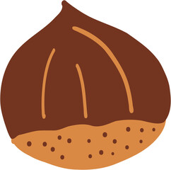Freehand drawing of chestnut.
