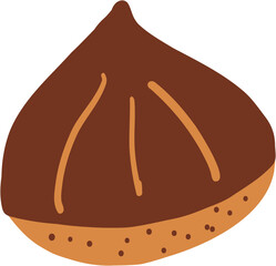 Freehand drawing of chestnut.