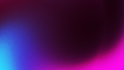 Neon blur glow. Color light overlay. Disco illumination. Defocused blue pink texture on dark abstract empty space background.