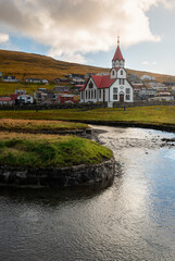 Sandavagur village at Faroe Island - 688689127