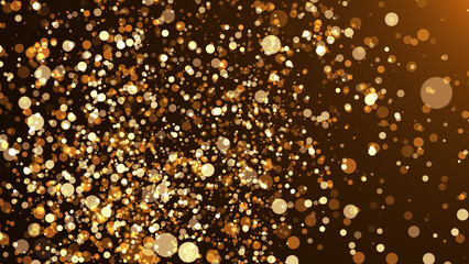 Glamour background with glitter sparks. Shiny texture with magic golden dust.